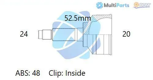 Handler.Part Joint kit, drive shaft ODM-MULTIPARTS 12080684 1