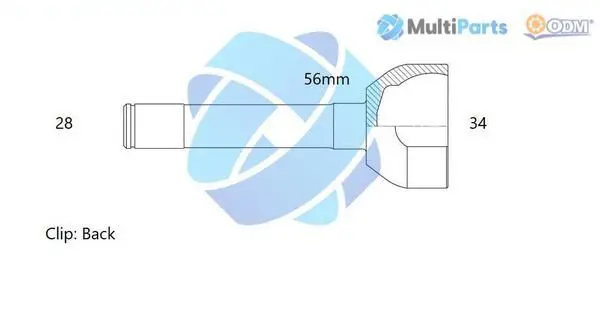 Handler.Part Joint kit, drive shaft ODM-MULTIPARTS 12080660 1