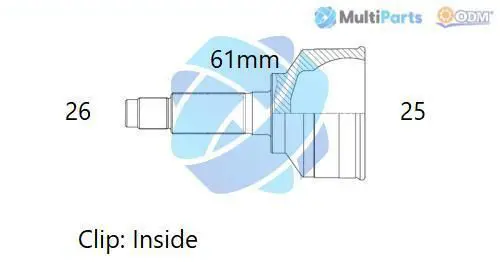 Handler.Part Joint kit, drive shaft ODM-MULTIPARTS 12050437 1