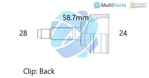 Handler.Part Joint kit, drive shaft ODM-MULTIPARTS 12050426 1