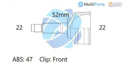 Handler.Part Joint kit, drive shaft ODM-MULTIPARTS 12001910 1