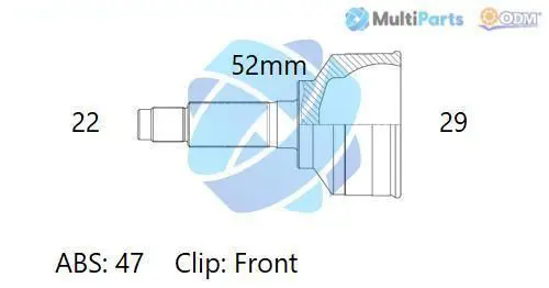 Handler.Part Joint kit, drive shaft ODM-MULTIPARTS 12001702 1