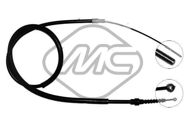 Handler.Part Cable, parking brake Metalcaucho 80342 1