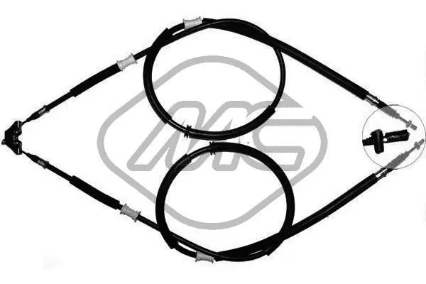 Handler.Part Cable, parking brake Metalcaucho 80425 1