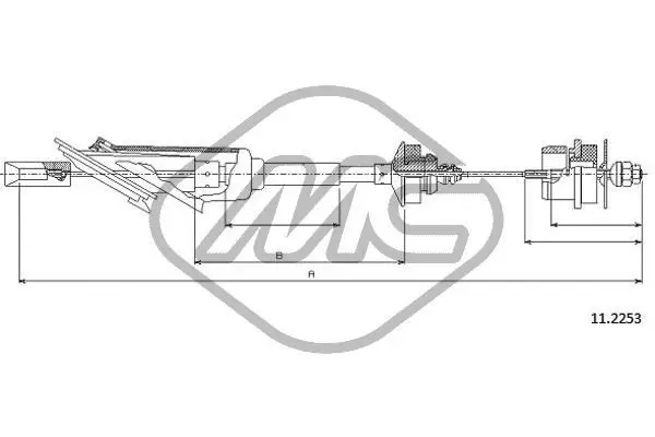 Handler.Part Clutch cable Metalcaucho 80718 1