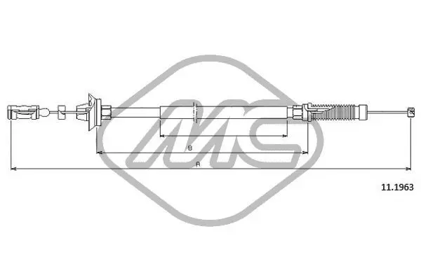 Handler.Part Accelerator cable Metalcaucho 80899 1