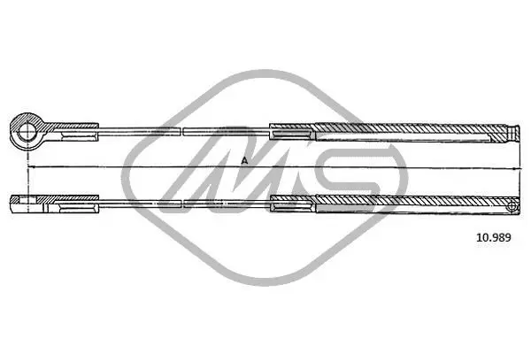 Handler.Part Cable, parking brake Metalcaucho 80938 1