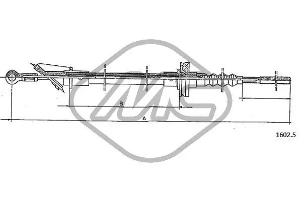 Handler.Part Clutch cable Metalcaucho 81043 1