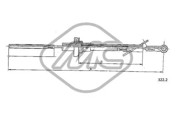 Handler.Part Clutch cable Metalcaucho 81055 1