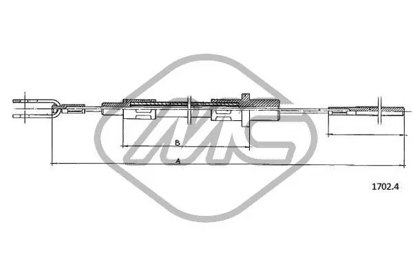 Handler.Part Clutch cable Metalcaucho 81101 1