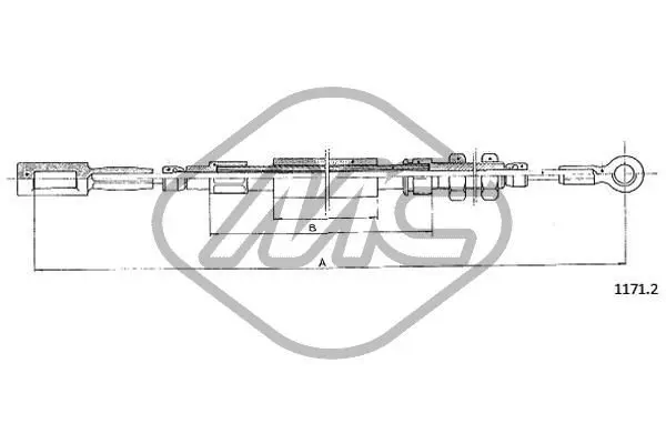 Handler.Part Cable, parking brake Metalcaucho 81410 1