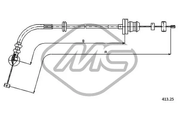 Handler.Part Accelerator cable Metalcaucho 81512 1