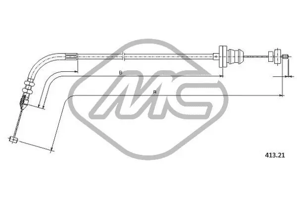 Handler.Part Accelerator cable Metalcaucho 81542 1