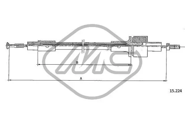 Handler.Part Clutch cable Metalcaucho 81691 1