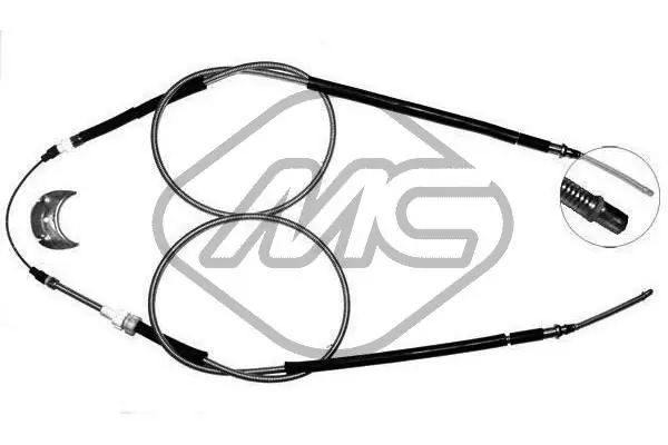 Handler.Part Cable, parking brake Metalcaucho 81773 1