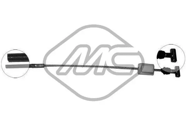 Handler.Part Cable, parking brake Metalcaucho 81798 1