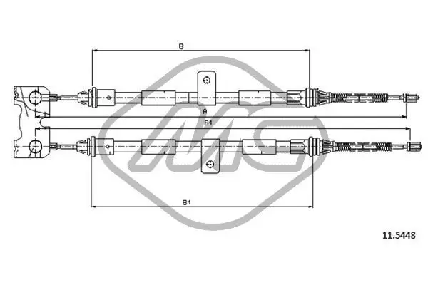 Handler.Part Cable, parking brake Metalcaucho 81812 1