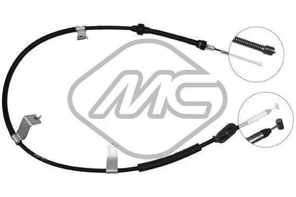 Handler.Part Cable, parking brake Metalcaucho 81958 1