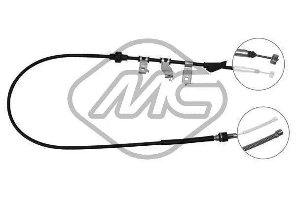 Handler.Part Cable, parking brake Metalcaucho 82160 1