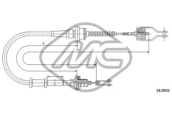 Handler.Part Clutch cable Metalcaucho 82288 1