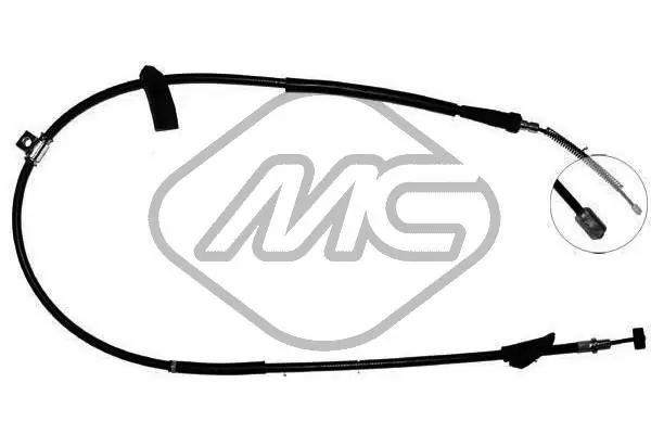 Handler.Part Cable, parking brake Metalcaucho 82508 1