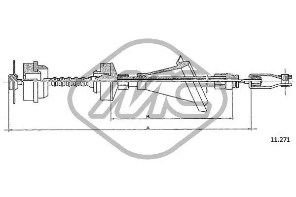 Handler.Part Clutch cable Metalcaucho 82687 1