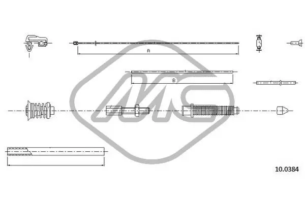 Handler.Part Accelerator cable Metalcaucho 83141 1