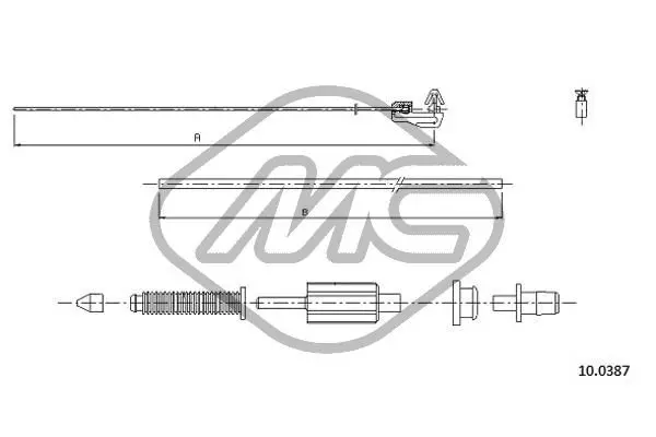 Handler.Part Accelerator cable Metalcaucho 83200 1