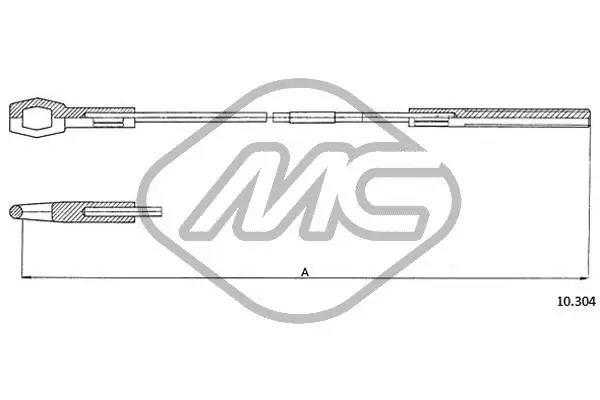 Handler.Part Clutch cable Metalcaucho 83605 1