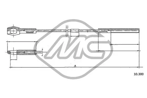 Handler.Part Clutch cable Metalcaucho 83606 1