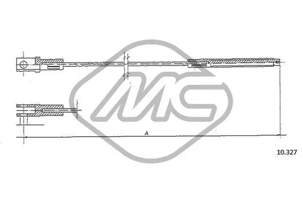 Handler.Part Clutch cable Metalcaucho 83617 1