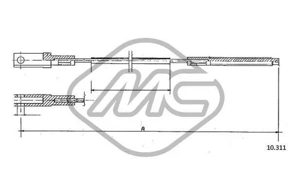 Handler.Part Clutch cable Metalcaucho 83614 1