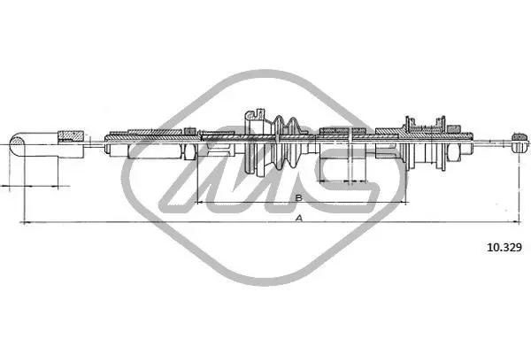 Handler.Part Clutch cable Metalcaucho 83619 1