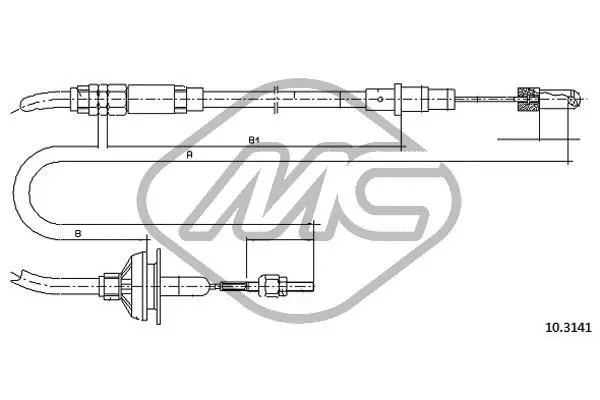 Handler.Part Clutch cable Metalcaucho 83633 1