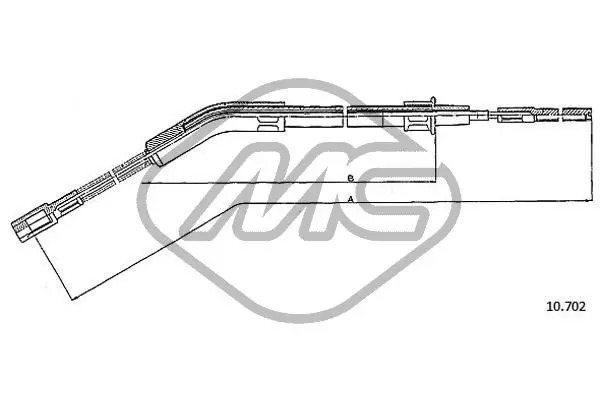 Handler.Part Cable, parking brake Metalcaucho 83695 1