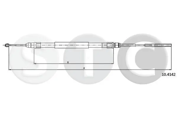 Handler.Part Cable, parking brake STC T480660 1