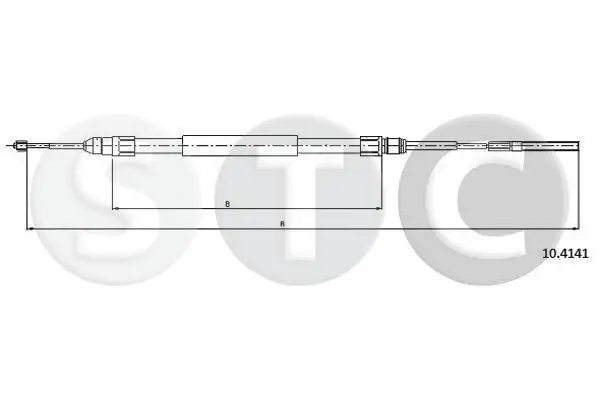 Handler.Part Cable, parking brake STC T480661 1