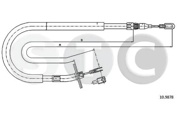 Handler.Part Cable, parking brake STC T480966 1