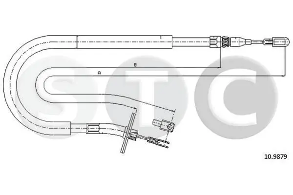 Handler.Part Cable, parking brake STC T480967 1