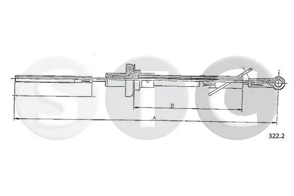 Handler.Part Clutch cable STC T481055 1