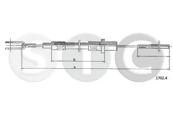 Handler.Part Clutch cable STC T481101 1