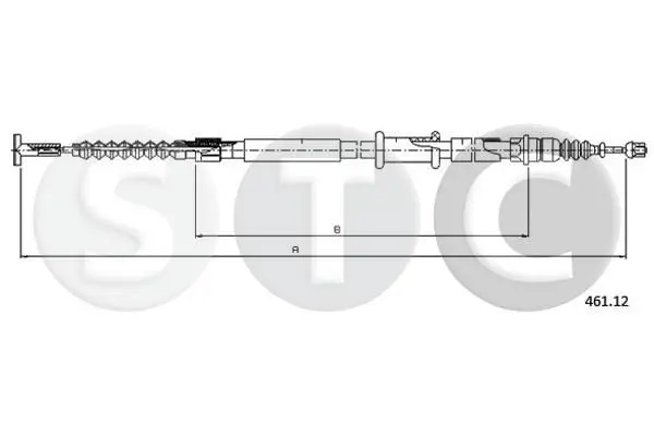 Handler.Part Cable, parking brake STC T481317 1