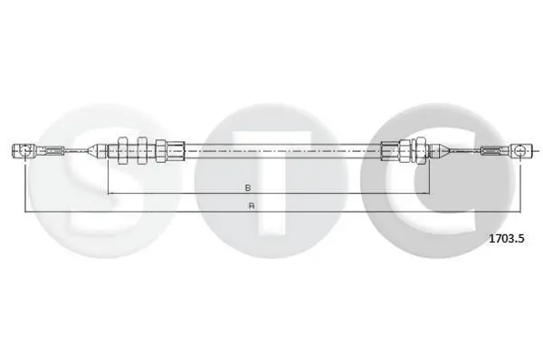 Handler.Part Accelerator cable STC T481525 1