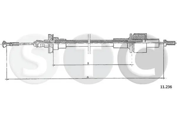 Handler.Part Clutch cable STC T481639 1