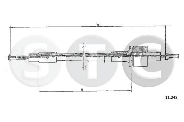 Handler.Part Clutch cable STC T481663 1