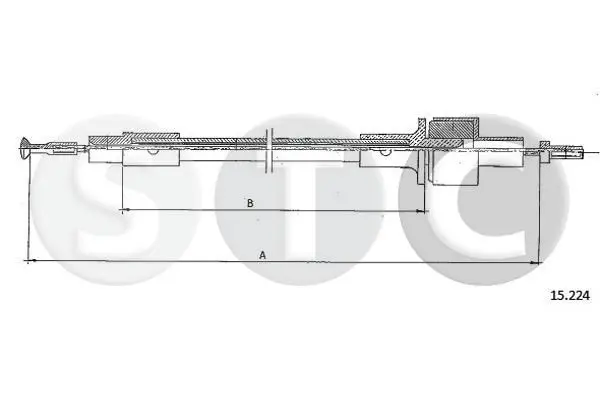 Handler.Part Clutch cable STC T481691 1