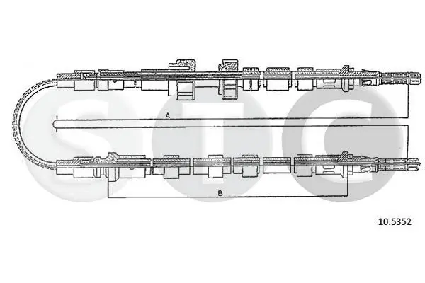 Handler.Part Cable, parking brake STC T481781 1