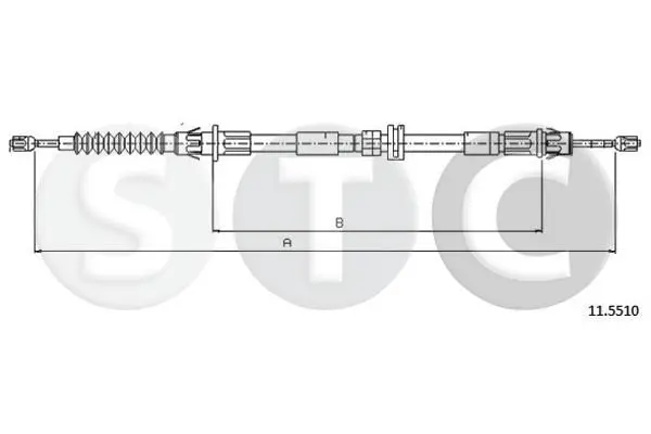 Handler.Part Cable, parking brake STC T481801 1