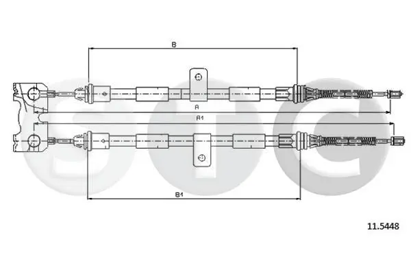 Handler.Part Cable, parking brake STC T481812 1