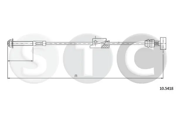 Handler.Part Cable, parking brake STC T481836 1